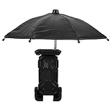 HOOWIFFY Motorcycle Phone Holder with Umbrella Mount, Adjustable Rotatable Bike Handlebar Bracket for Bicycle