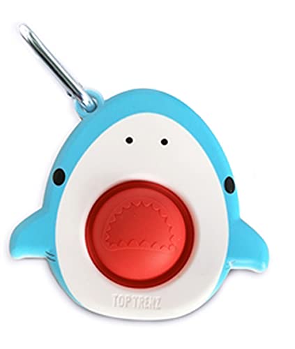 TOP TRENZ OMG Pop Fidgety Bubble Fidget Toy Stress Relief Anxiety Boredom Keychain (Shark Mega), (13359)