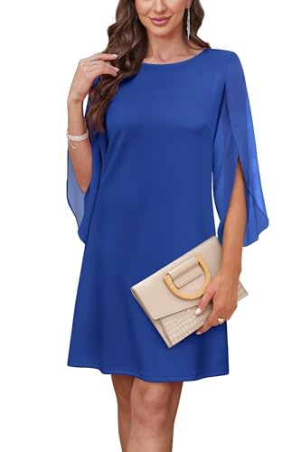 Image of RUMIA Womens Cocktail Dresses Flutter Sleeve Wedding Guest Dresses for Women 2026 Trendy