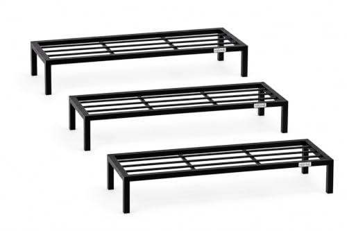 Image of NAYRA Thick Long Metal Stand Black Color Set of 3 for Heavy Planters |Anti-Rust Pot Stand for Outdoor & Indoor Planters Garden Stand | Plant Stands for Balcony Decoration (set of -3)