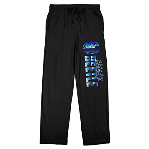 Bioworld Blue Beetle Chrome Logo Men's Black Sleep Pajama Pants - Main Image