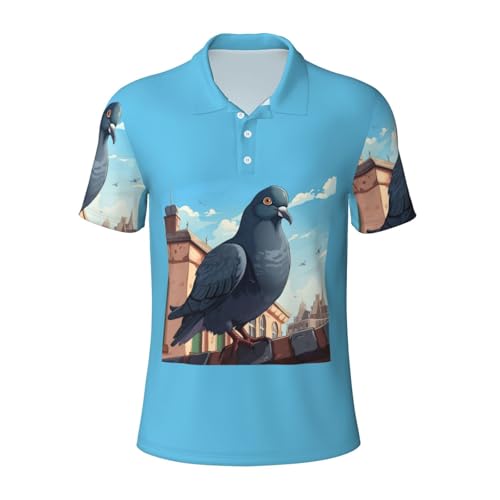 Polo de fitness homme à manches courtes imprimé