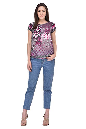 Image of mayra Women's Georgette Multi Color Short Sleeve Top