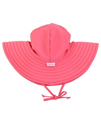 Image of RuffleButts Baby /Toddler Girls UPF 50+ Sun Protective Wide Brim Swimwear Sun Hat