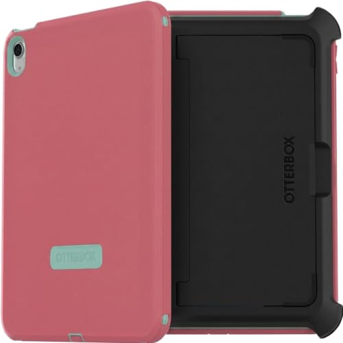 Image of OtterBox iPad (A16) & iPad 10th Gen (Only) - Defender Series Case - Strawberry Mint - Multi-Layer Protection - Four Position Stand - Built-in Screen Protector - Port Covers - Apple Pencil Storage