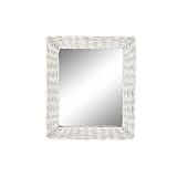 ESPEJO MIMBRE CRISTAL 53,5 TRENZADO BLANCO
