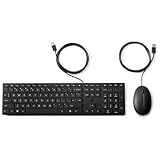 Robuste et durable HP 320MK Ensemble Clavier et Souris Filaire QWERTY ambidextre 101 Clavier électrique avec câble Noir