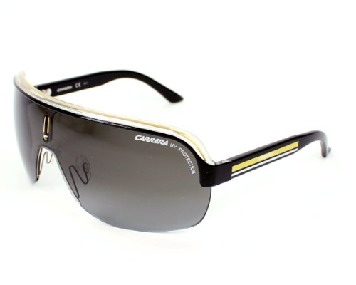 Carrera TOPCAR 1/S Pilot Sunglasses, Black Crystal Yellow Frame/Gray Gradient Lens, 76 mm