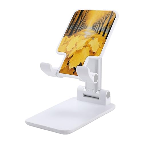 Support pliable pour téléphone portable à motif feuilles d'automne réglable pour bureau