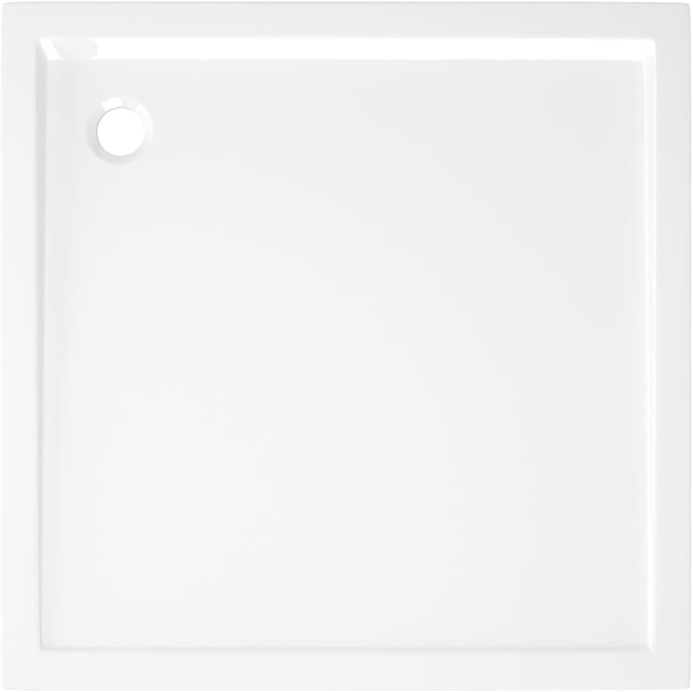 vidaXL Square ABS Shower Base Tray in White