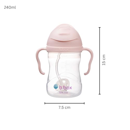 b.box Sippy Cup | Drink from Any Angle | Fliptop, Weighted Straw, Leak Proof & Easy Grip | BPA Free, Dishwasher Safe | from 6m+ | 240ml