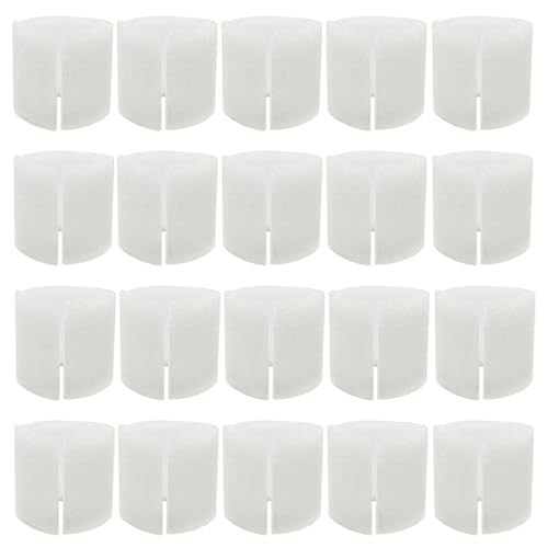 DALAETUS 20 Piezas Espaciadores de Cortinas Set, 4.8cm Redondo Separadores de Cortina para Barras de hasta 35 mm, Perfectamente Plisado Espaciadores de Cortina para Cortinas con Ojales(Blanco)