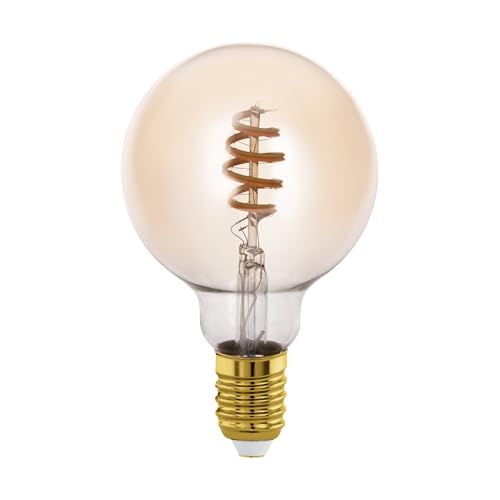 Eglo Connect.z Smart Home E27 LED Filament Light Bulb, G95, ZigBee, app and Voice Control, dimmable