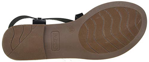 Refresh 72655, Sandali Donna, Nero, 38 EU