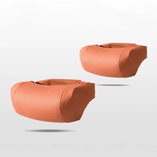 車のヘッドレスト ネックパッド 車 首 クッション 頸椎サポート 車の腰枕 車の枕レストサポート 通気設計 洗濯可 長時間運転 車中泊 首枕 旅行 オフィスチェア 自宅用 母の日 父の日 敬老の日 誕生日プレゼント 車内アクセサリー 車用品(オレンジ色,2