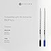 Cross Calais Refillable Ballpoint Pen, Medium Ballpen, Includes Premium Gift Box - Chrome/Blue