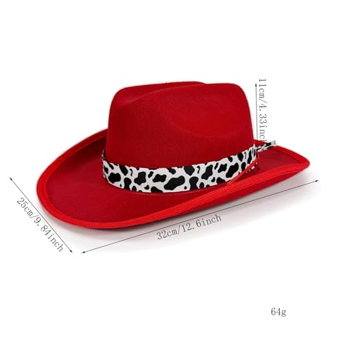 2-6T Kids Girl Boy Western Hat Infant Baby Cow Print Wide Brim Felt Cap Vintage Cowboy Cowgirl Hats4