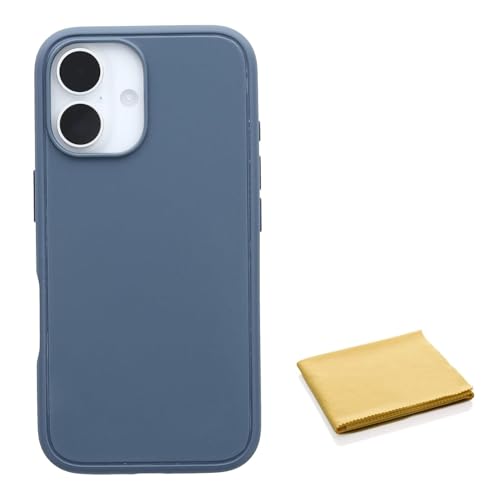 Coque iPhone 16 Plus OtterBox Symmetry bleu compatible MagSafe avec chiffon