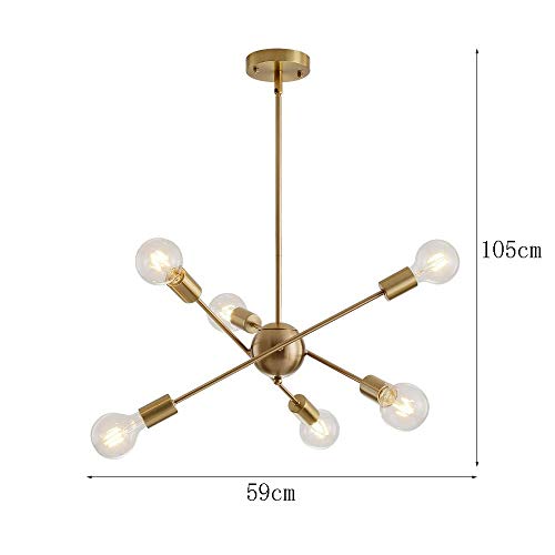 Lámparas de araña Sputnik de metal moderno para el hogar 3