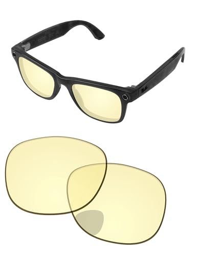 Image of Replacement Lenses for Ray-Ban Meta Wayfarer RW4008 & RW4012 53mm AI Glasses - Photochromic, Anti Blue Light Lens