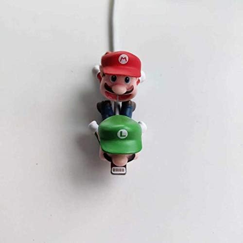 Cute Anime Bite Cable Protector - 2 PCS (Mario,Luigi) Charger Pet,Cable Buddy(Compatible with iPhone Cords Only),Gift Fit Friends & Children，Valentine's Day Gifts