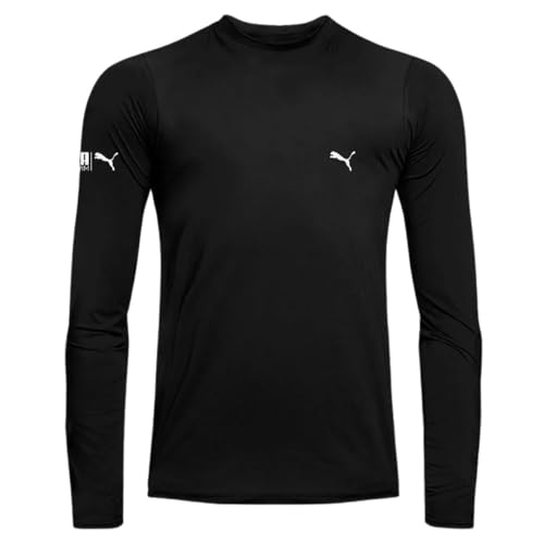 PUMA Camiseta Térmica Manga Longa Proteção UV50+ Fio LYCRA® Adulto Masculino, Preto - 550, G