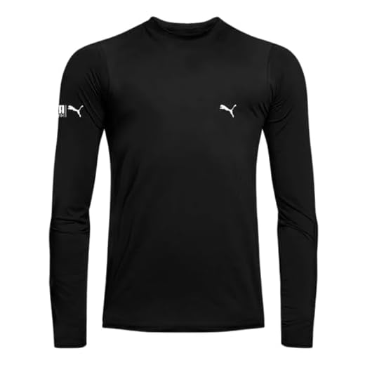 PUMA Camiseta Térmica Manga Longa Proteção UV50+ Fio LYCRA® Adulto Masculino, Preto - 550, GG