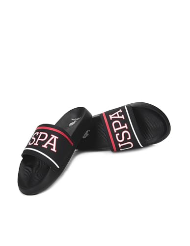 U.S. POLO ASSN. USPA CLOYEE Black Sliders Flip Flops for Men - Image 5