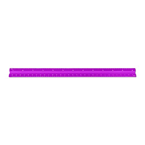 Image of Alumicolor Aluminum Architect Metric Solid Drafting Scale, 30 Centimeter, Purple