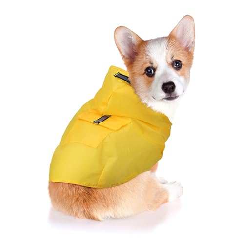 Milisten Dog Raincoat Small Dog Raincoat Hood Sturdy Polyester Easy On/Off Comfortable for Rain Walks