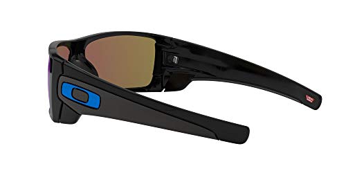 Oakley Men's Oo9101 Batwolf Rectangular Sunglasses, Polished Black/Prizm Sapphire, 27 Mm #TOP4