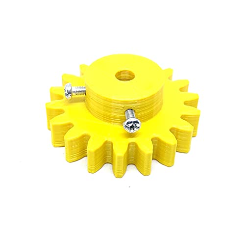 Image of INVENTO 1pcs 3D Printed Plastic Spur Gear 18 Teeth (50mm dia) + 22 Teeth (60mm dia), 10mm Width, 8mm hole, 2.5 Module for DIY Projects