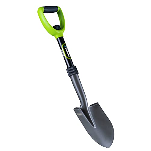 Earthwise 26.5 Inch Carbon Steel D-Handle Compact Collapsible Trenching Mini-Shovel, Green - Image 3