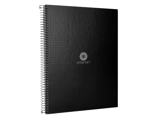 Liderpapel Spiral Notebook A4 Micro ANTARTIK Cover Lined 80H 90 g Striped Dots 1 Band 4 Holes Black, Black/White