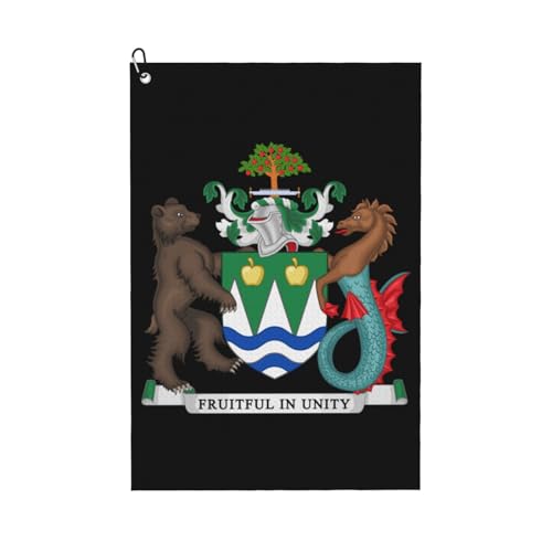 Kelowna City Coat of Arms Microfiber Golf Towel 24x16