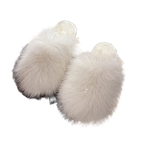 Slippers pour femmes chaudes et moelleuses style fluffy slides