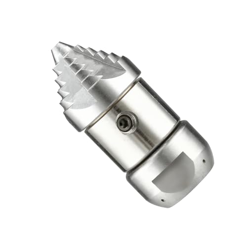3/8 npt Sewer Jetter Nozzle for 2900 PSI 40 L/min Pressure Washer - Stainless Steel 360Quickly Rotating for Municipal Drain Pipe Cleaning(Small Size)