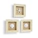 Beachy Set of 3 Shell Shabby Chic Shadow Boxes- Creamy Off White Frame 7