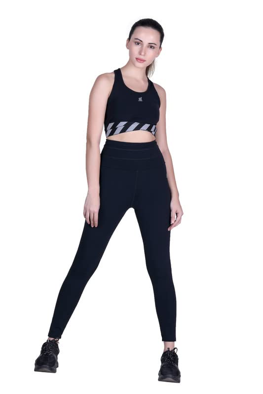Image of JUST-Dry High-Waisted Workout Tights for Intense Exercise
