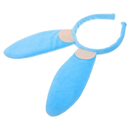 Serre-tête oreilles lapin blanc en peluche souple accessoire de cosplay pour adulte