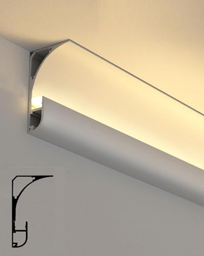 Moulure plafond cache-câbles pour ruban LED, la solution pour bureaux - 2
