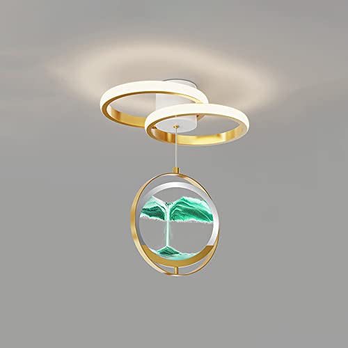 Plafonnier rond de fer 24 R avec sablier LED dimmable et lumière suspendue relaxante