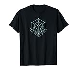 Geometric Glowing Cube Pattern AI