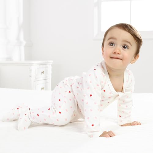 Image of Owlivia Organic Cotton Baby Boy Girl Zip Front Sleep 'N Play, Footed Sleeper, Long Sleeve