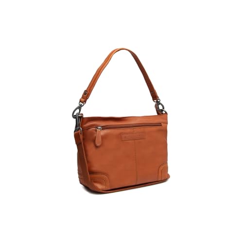 Sac à épaule bandoulière Zarita en cuir Cognac haut de gamme au design intemporel