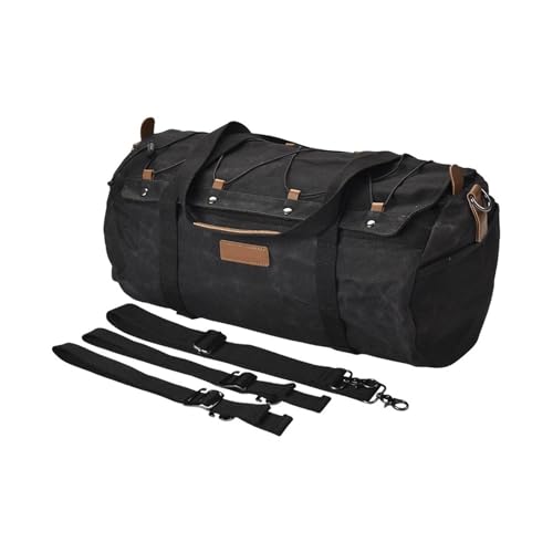 Sac de siège arrière moto vintage en toile imperméable supérieure pour motard exigeant