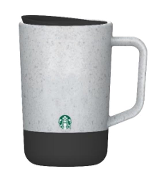 Starbucks2024 White and Grey Mug with Rubber Bottom & Lid | 14oz