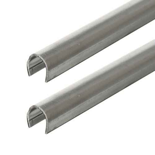 Prime-Line D 1579-C 1/4 x 48 In. Stainless Steel Sliding Patio Door Repair Track (2 Pack)