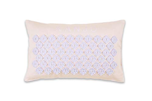 Kanjo Premium Unscented Acupressure Pillow - 100% Undyed Cotton Linen - Coconut Husk Fill - Relieves Back Pain and Neck Pain by Kanjo - Used condition - US$16.01
