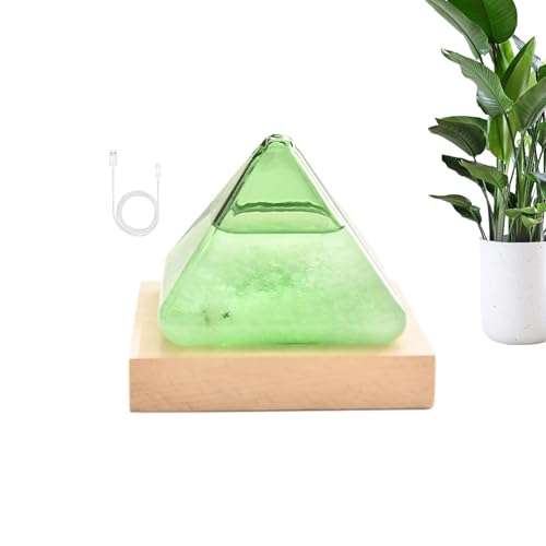 Vetro meteorologico, vetro tempesta, Previsore meteorologico a forma piramidale Predittore Barometri in vetro tempesta, Bottiglia di stazione delle previsioni del creativa ed elegante, decorazione per
